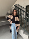 Oversized Striped Cardigan