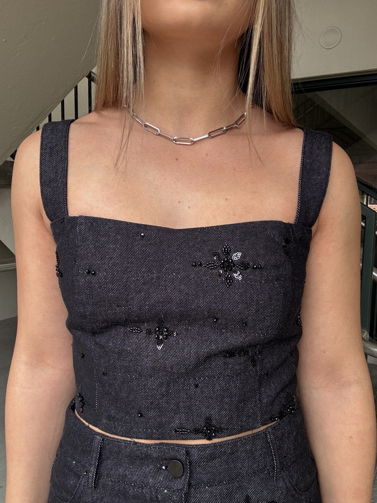 Lucy Paris Micah Beaded Top