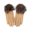 Extra Furry Pom Pom Gloves: Black