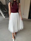 Lucy Paris Sharlene Pleated Tulle Skirt
