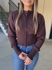 Soft Knit Cardigan - Espresso