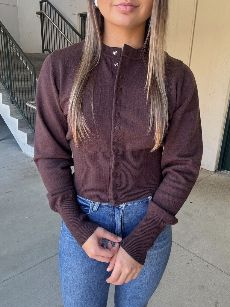 Soft Knit Cardigan - Espresso
