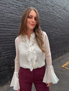 Lucy Paris Sky Ruffle Top