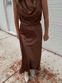 Lucy Paris Barbara Satin Skirt