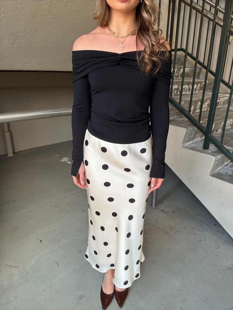 Polka Dot Maxi Skirt