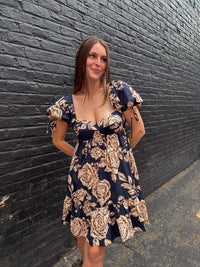 Kyla Babydoll Dress - Midnight Floral