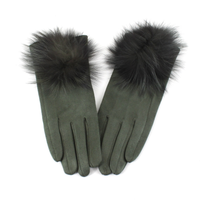 Extra Furry Pom Pom Gloves: Royal Blue