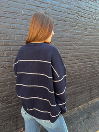Navy Striped Sweater