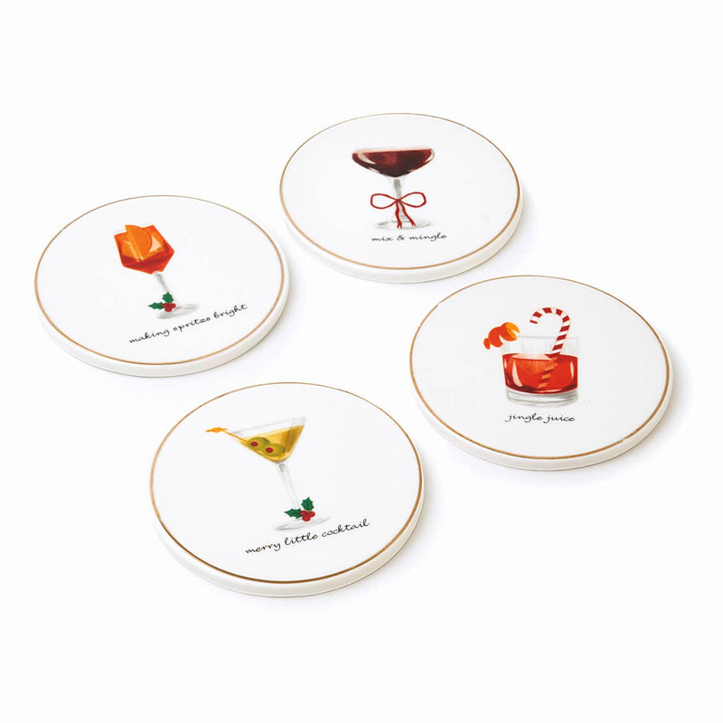 Holiday Cheers Coaster Set of Four