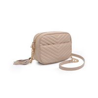 Elodie Chevron Camera Bag Crossbody: Natural