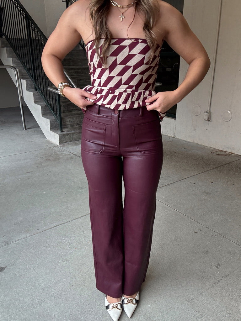 Lucy Paris Reeve Faux Leather Pant