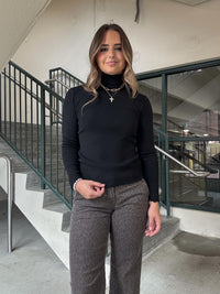 Lettuce Hem LS Top - Black