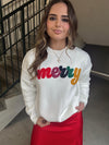 Merry Holiday Sweater - Cream