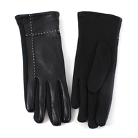 Faux Leather Gloves: Black