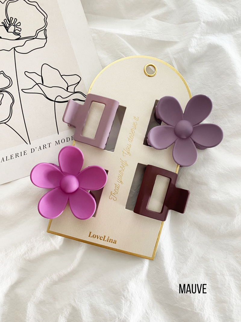 4-Pack Assorted Clips - SULLY: LILAC / ONE SIZE