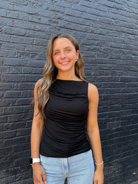 Elevated Ruched Detail Comfort Tank