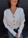 V-Neck Cardigan - Ivory