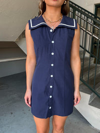 Coastal Riviera Cotton Mini Dress