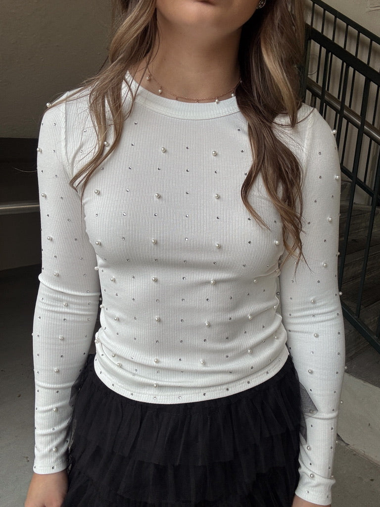 Pearl LS Crew Neck - Off White