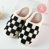 Checker Printed Home Slippers