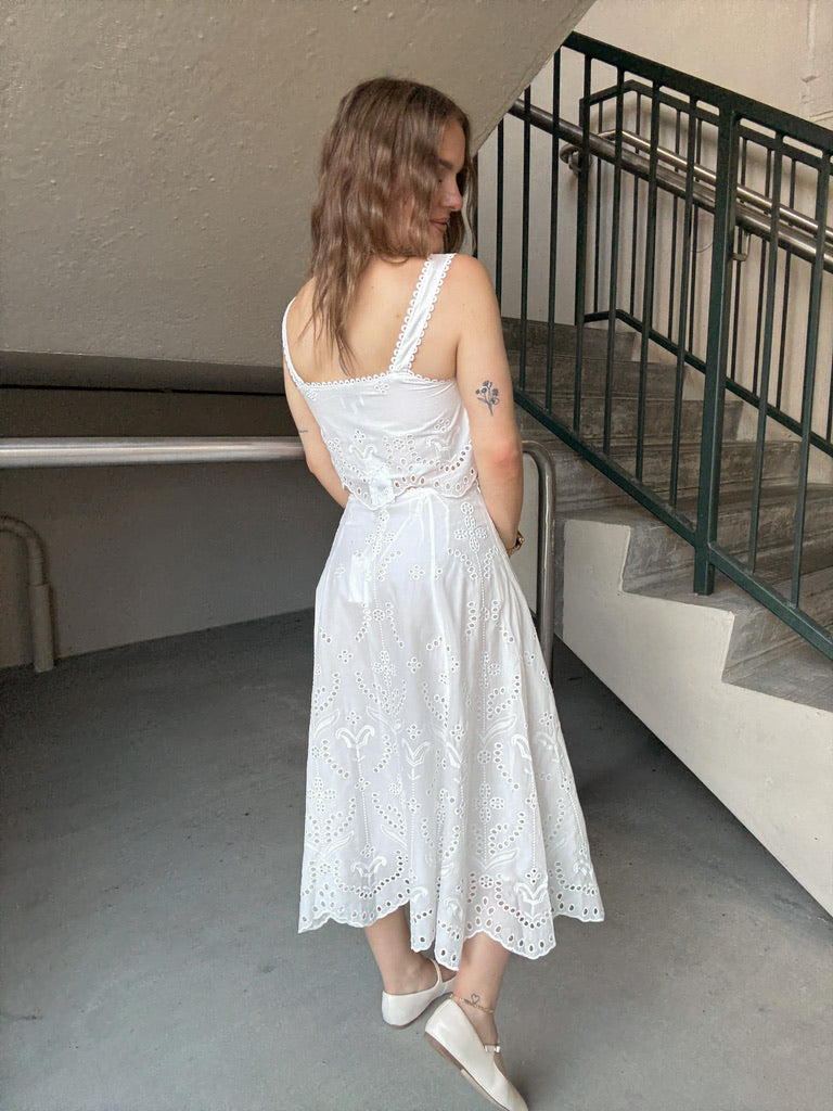 Lucy Paris Coraline Eyelet White Skirt