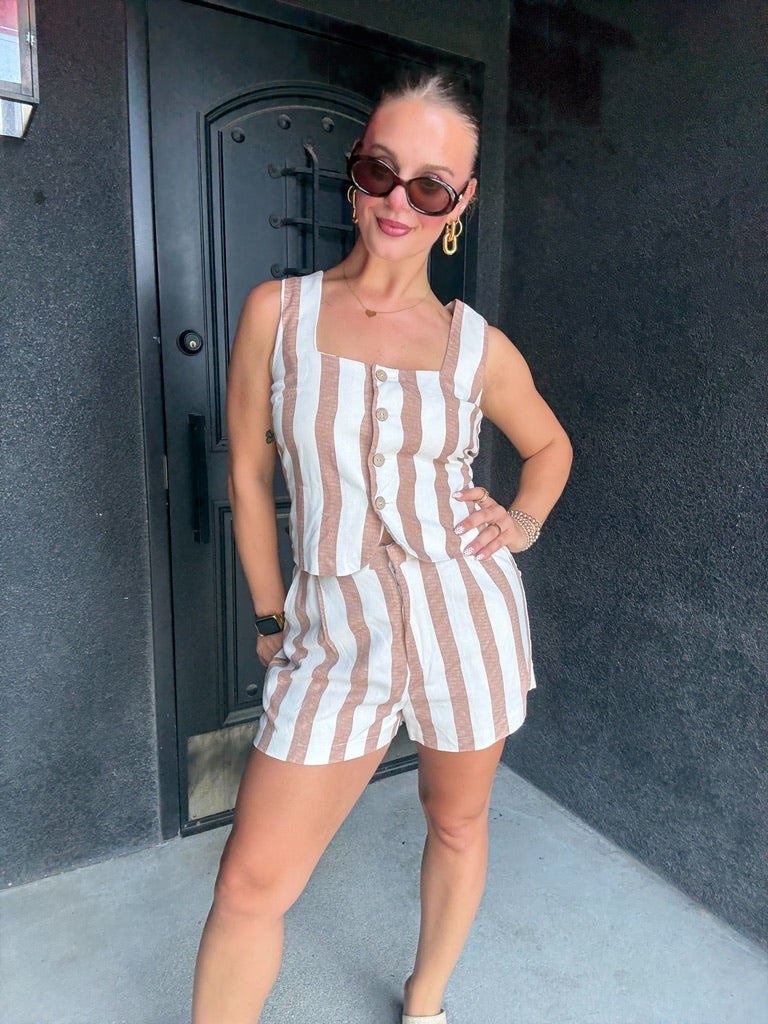 Striped Linen Set