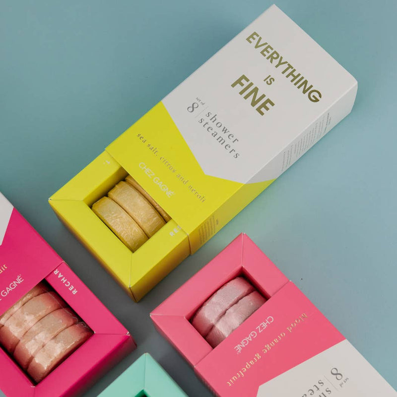 Everything Is Fine - Aromatherapy Shower Steamers - Sea Salt, Citrus & Neroli - Set of 8