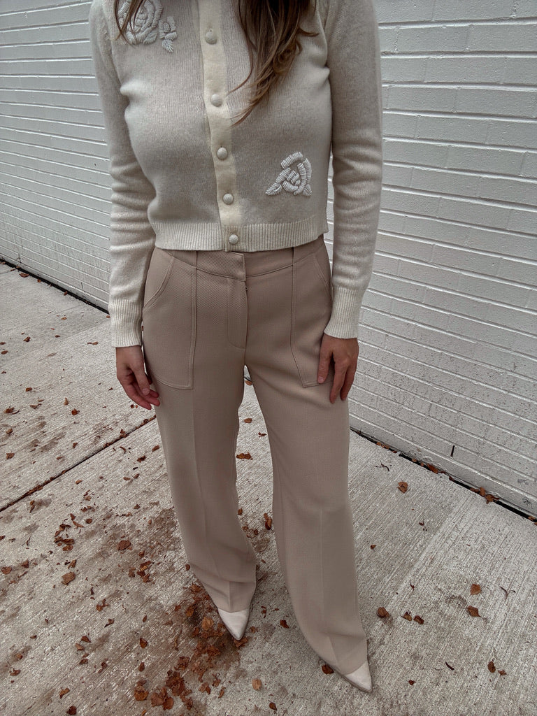 Lucy Paris Diana Wide Leg Pant - Tan