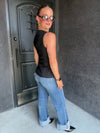 HIDDEN Cuffed Logan Dad Jean - Dark Blue