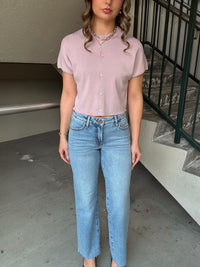 HIDDEN Ella Mid Rise Classic Straight Jean - Medium Light