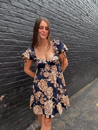 Kyla Babydoll Dress - Midnight Floral