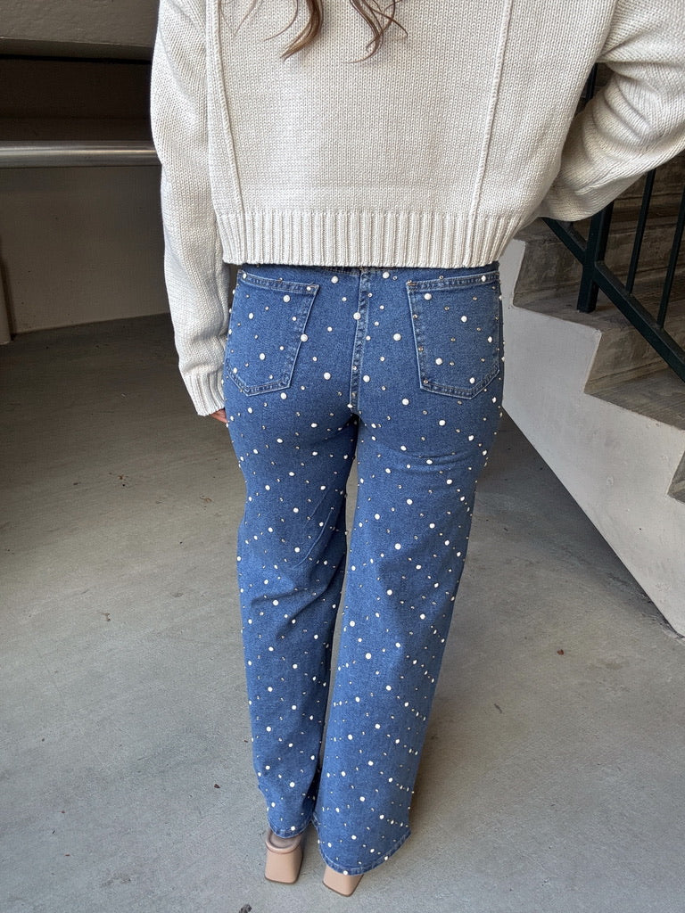 Bejeweled High Waisted Jeans