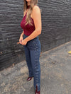 Stud Detail Denim Pants