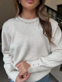 Pearl Neckline Sweater