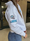 White Detroit Lions Cropped Hoodie