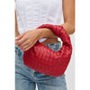 Tracy Woven Clutch: Lipstick Red