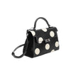 Maisel Black Vegan Polka Dot Top Handle Bag