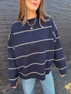 Navy Striped Sweater