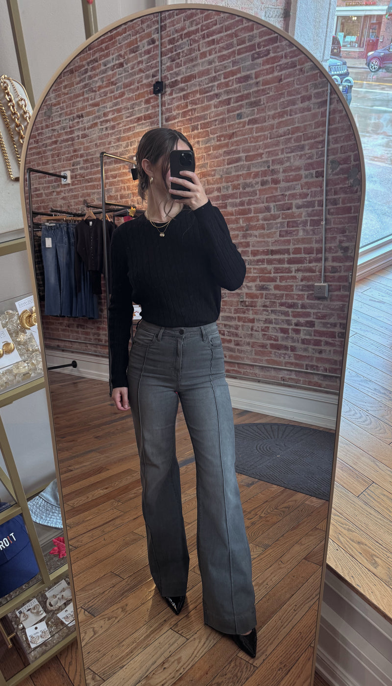 HIDDEN Happi Pintuck Jeans - Grey
