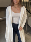Cream Hoodie Cardigan