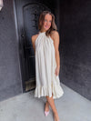 Luxurious Cream Maxi Dress