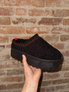 Sherpa Platform Slippers - Black