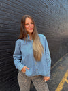 Ruched Denim Shirt