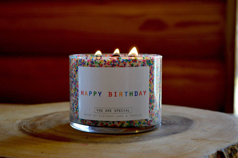 3 Wick Happy Birthday - 15 oz Soy Candle