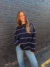 Navy Striped Sweater
