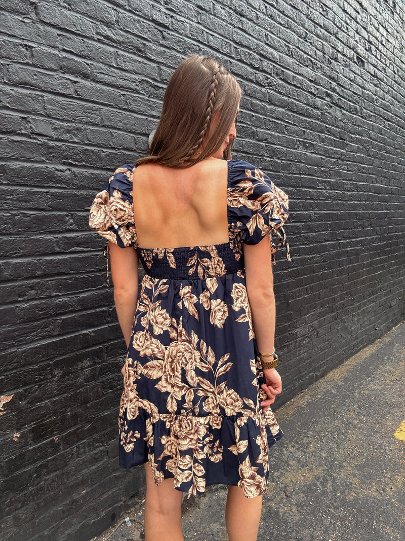 Kyla Babydoll Dress - Midnight Floral