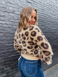 Leopard Fuzzy Cardigan