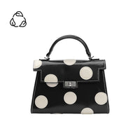 Maisel Black Vegan Polka Dot Top Handle Bag