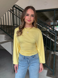 Allyson Back-Tie Dolman Sleeve Top - Banana