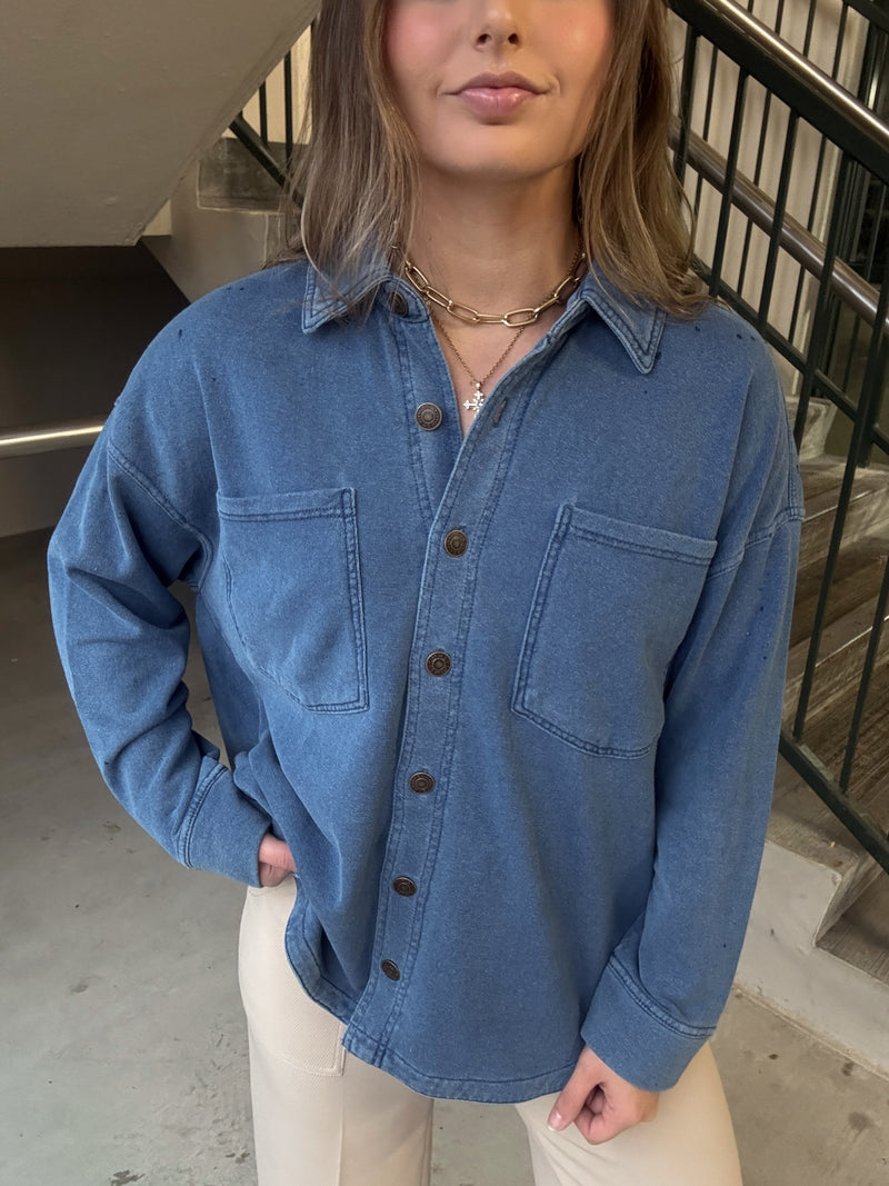 Z Supply All Day Knit Denim Jacket